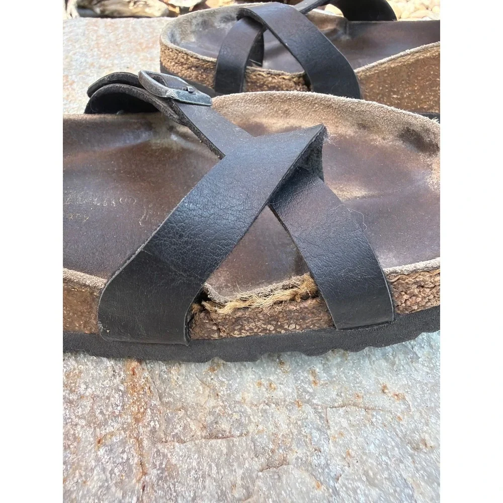 Birkenstock Mayari Black Birko-Flor Toe Loop Sandals Mens 8 L10 M8 EU 41